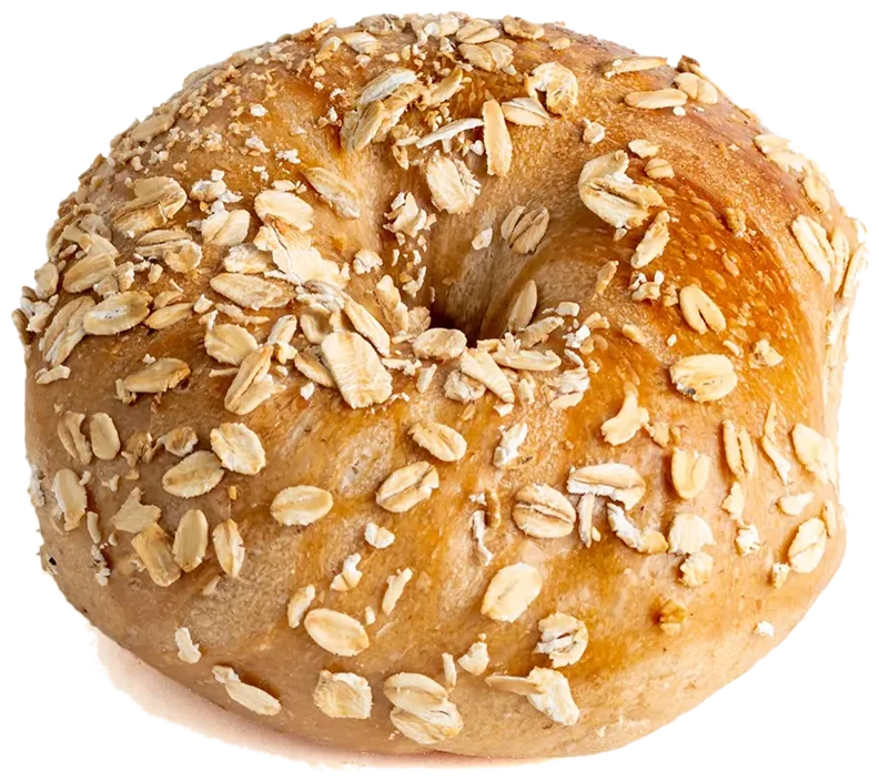 multigrain bagel rolled in oats and seeds